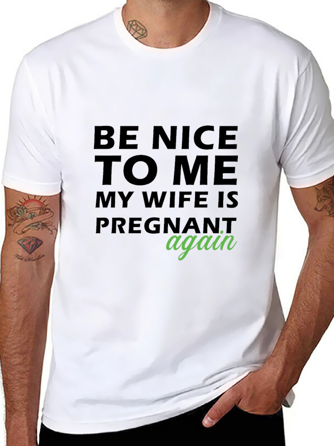 Funny Pregnancy Announcement T-Shirt - Be Nice!