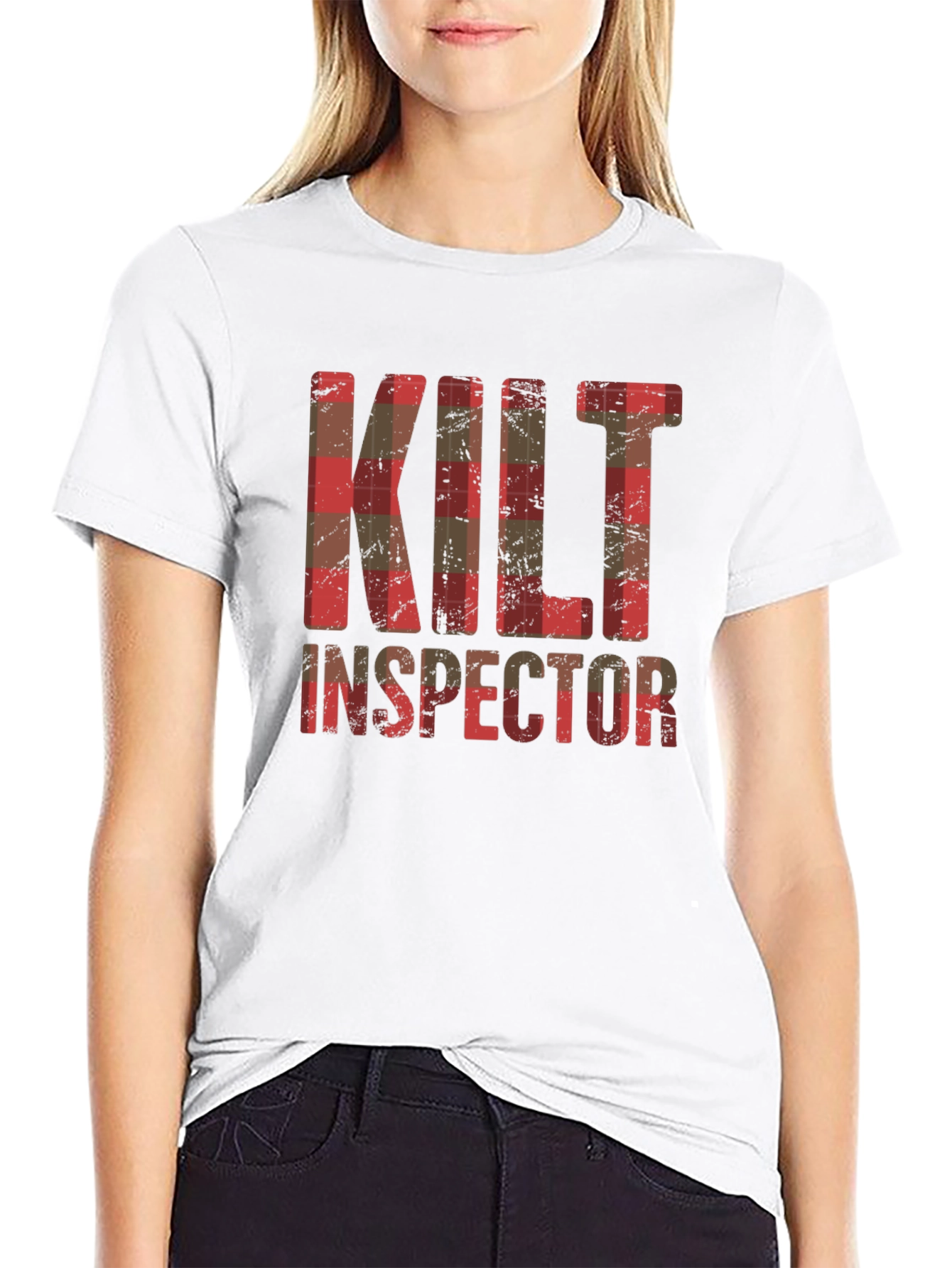 Kilt Inspector Plaid Graphic Tee