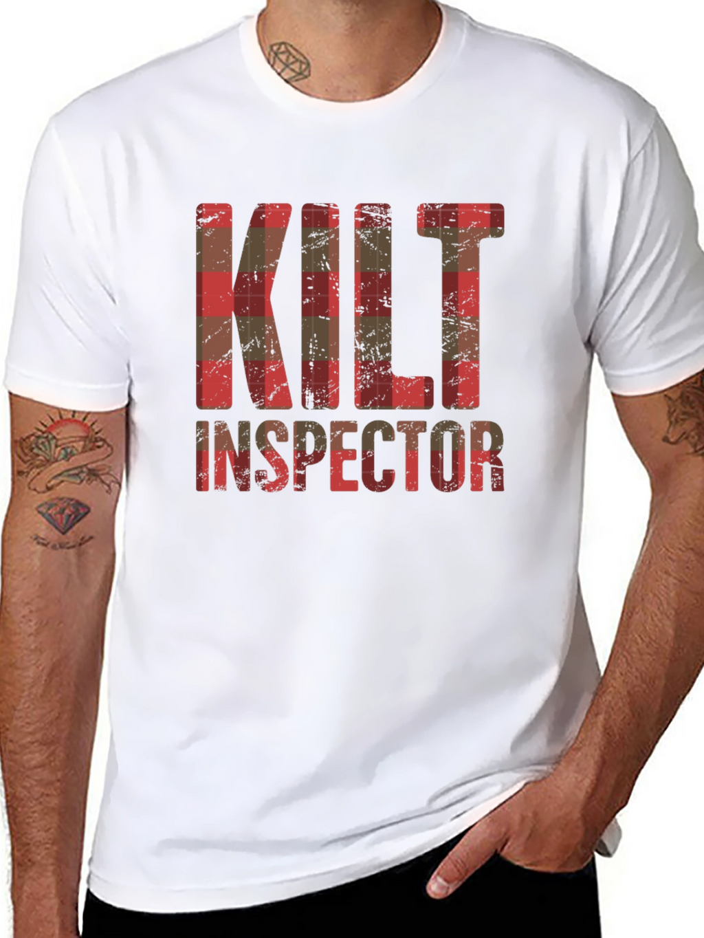 Kilt Inspector Plaid Graphic Tee
