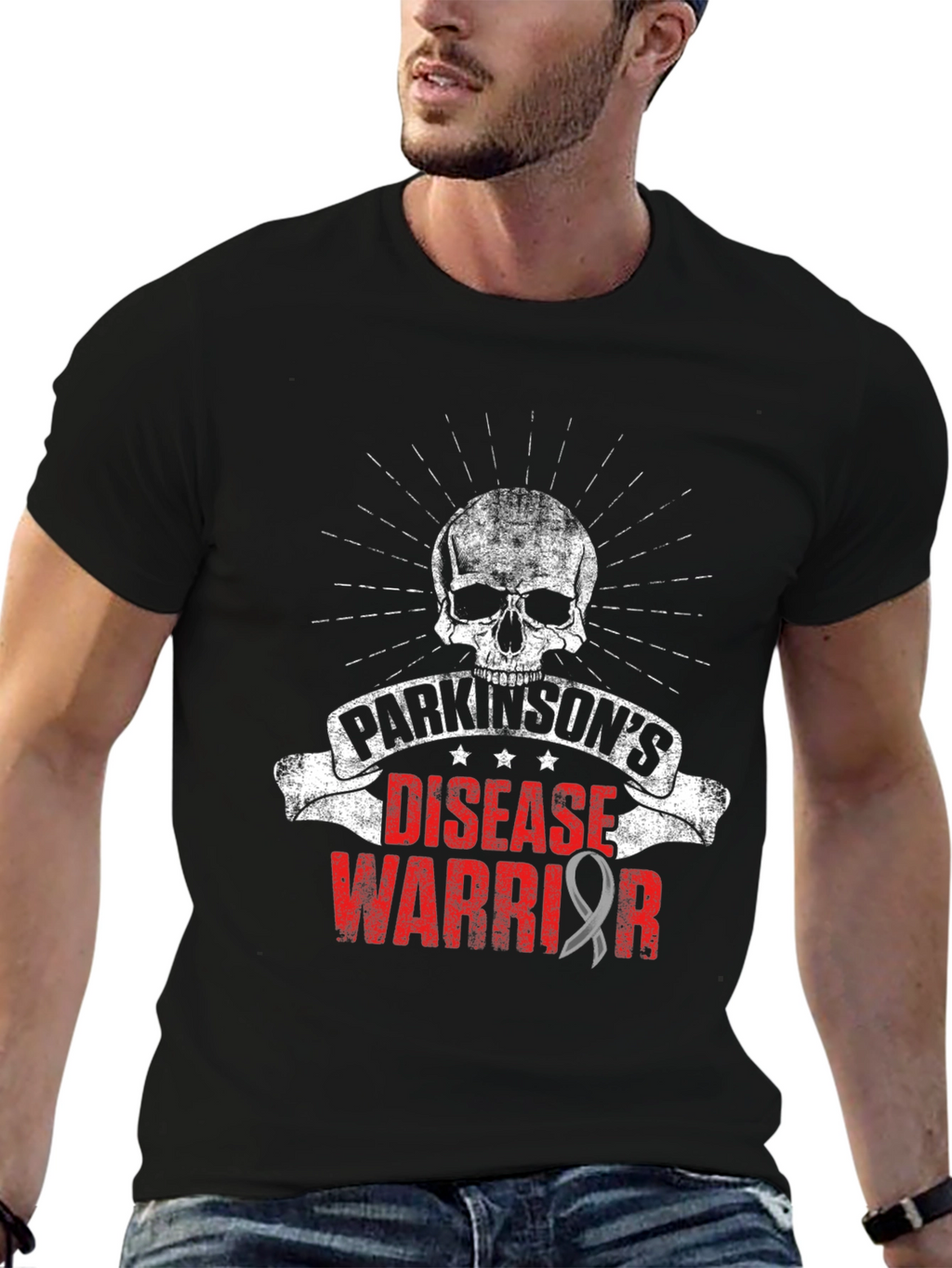Parkinsons Disease Warrior T-Shirt - Skull Design