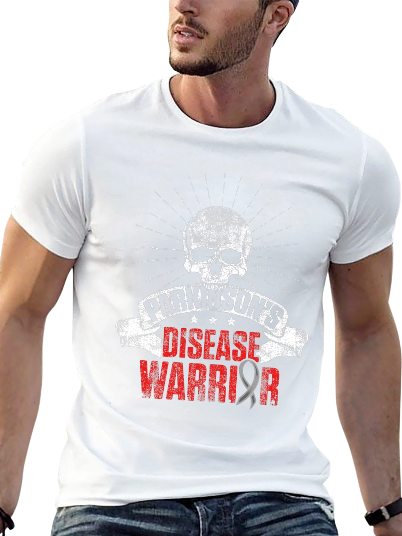 Parkinsons Disease Warrior T-Shirt - Skull Design