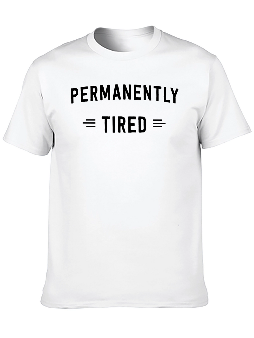 Permanently Tired Black Graphic T-Shirt