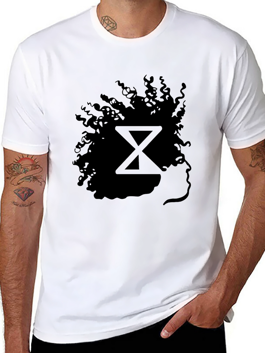 Stylish Silhouette Graphic Print Mens T-Shirt