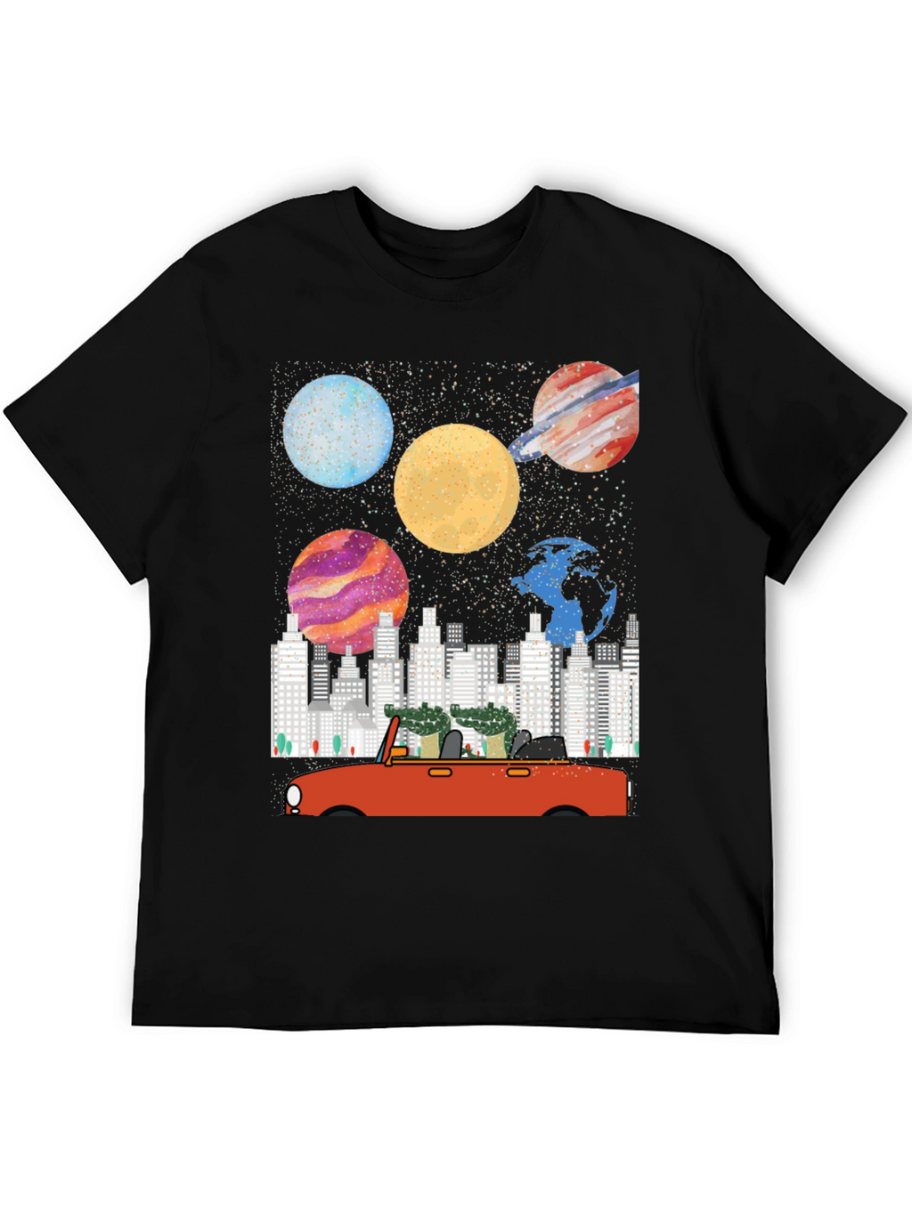 Planet & City Car Ride Graphic Tee