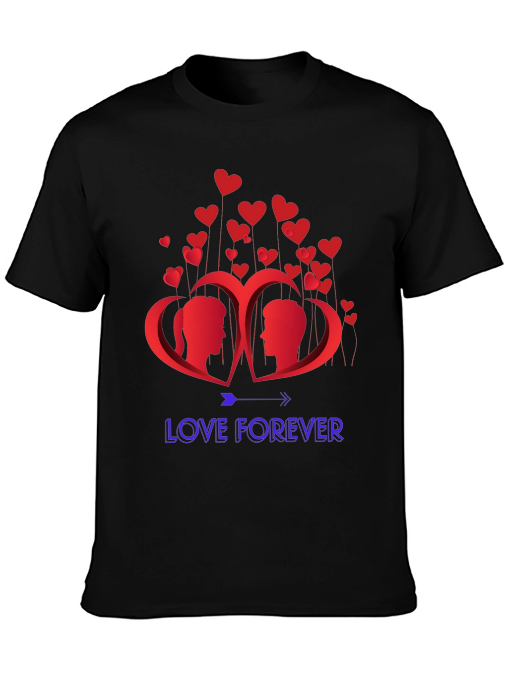 Love Forever Graphic T-Shirt - Romantic Design