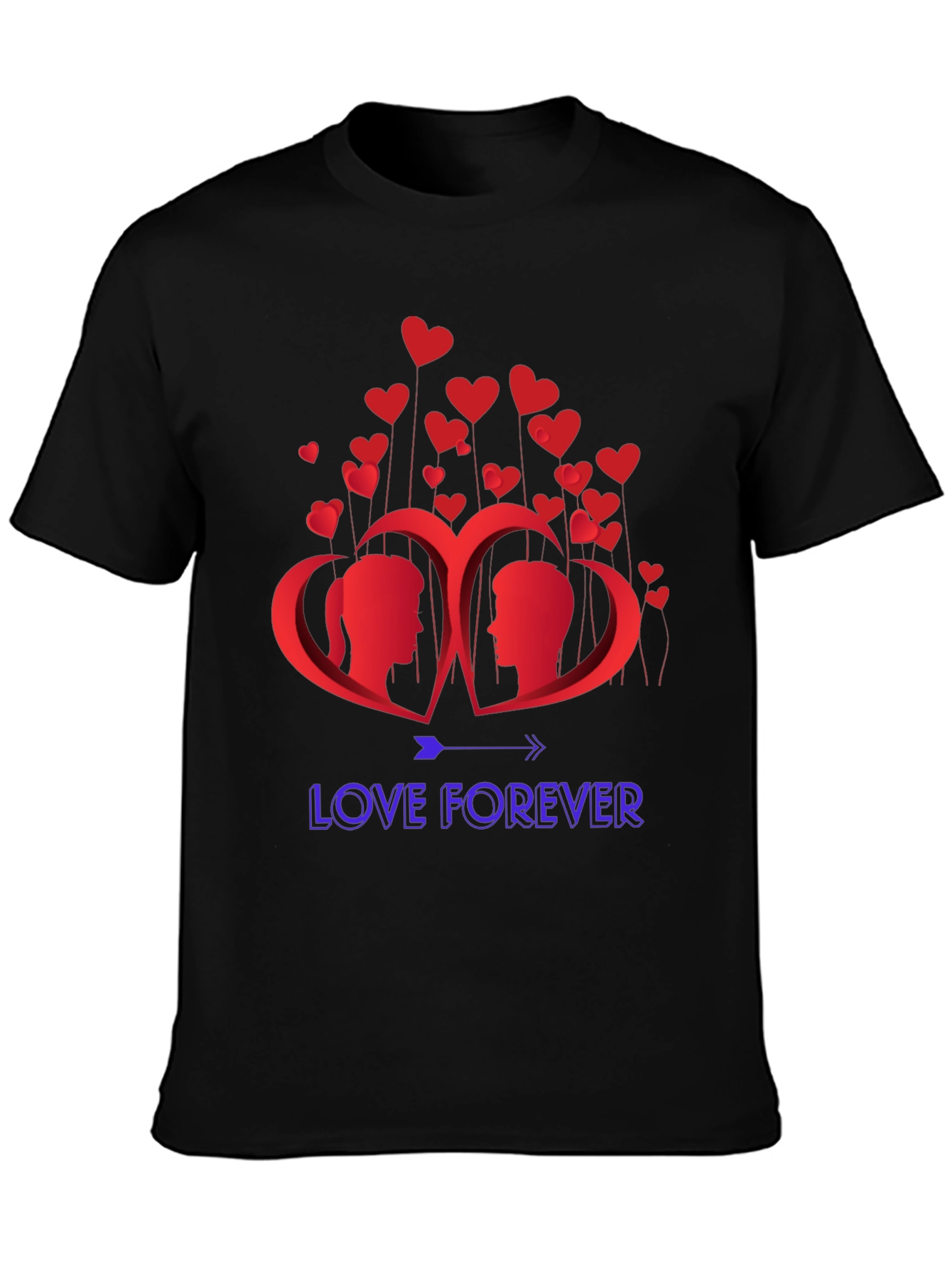 Love Forever Graphic T-Shirt - Romantic Design