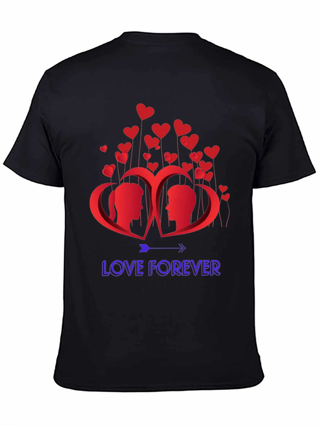 Love Forever Graphic T-Shirt - Romantic Design