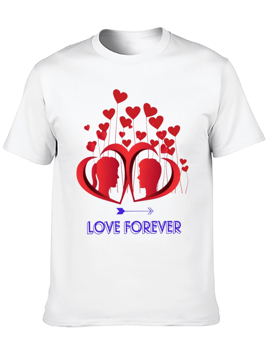 Love Forever Graphic T-Shirt - Romantic Design