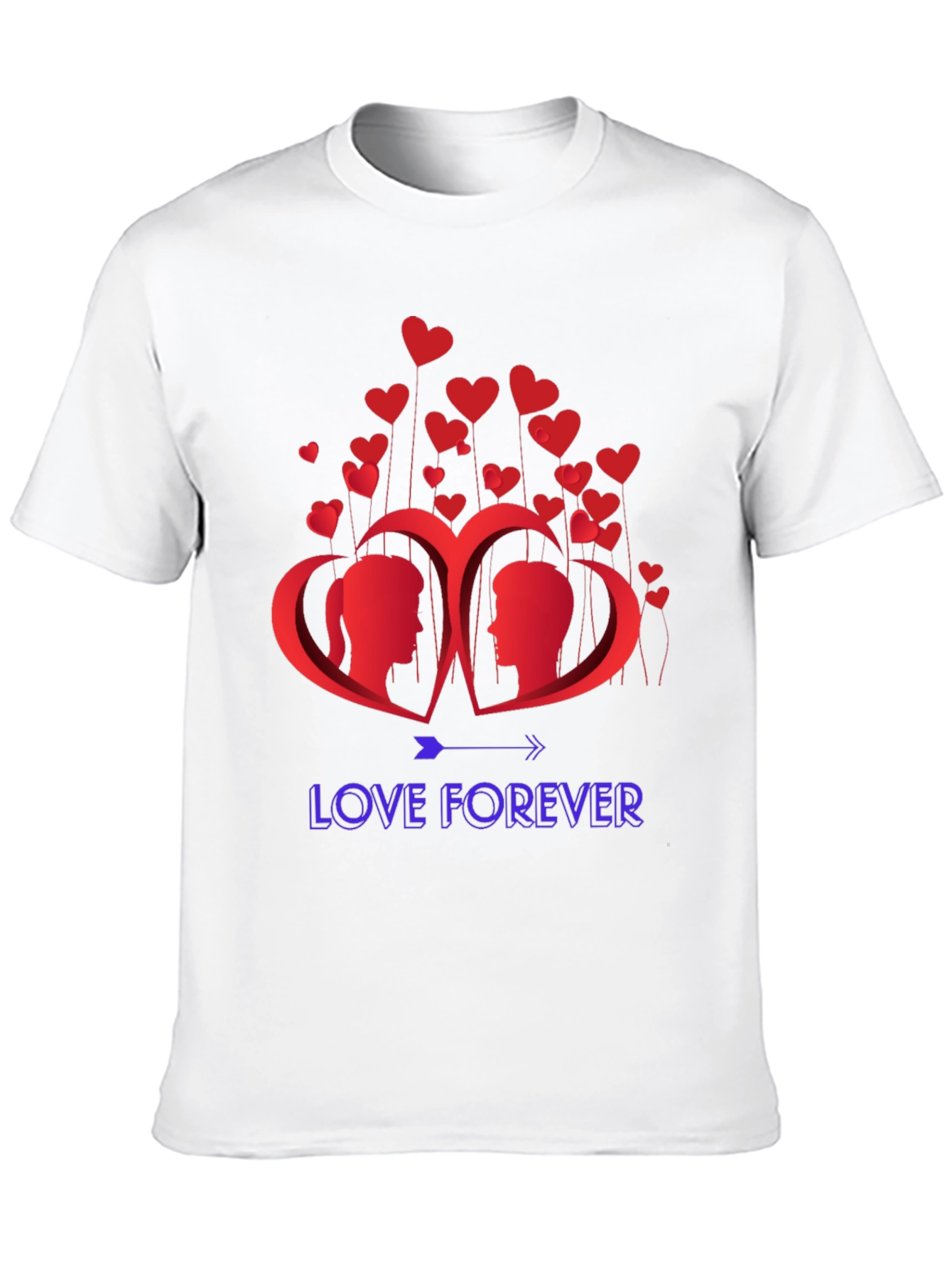 Love Forever Graphic T-Shirt - Romantic Design