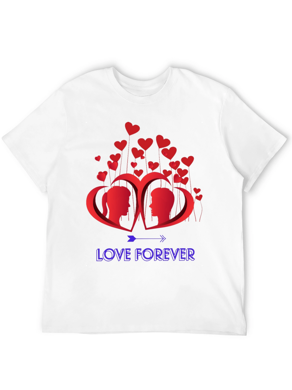Love Forever Graphic T-Shirt - Romantic Design