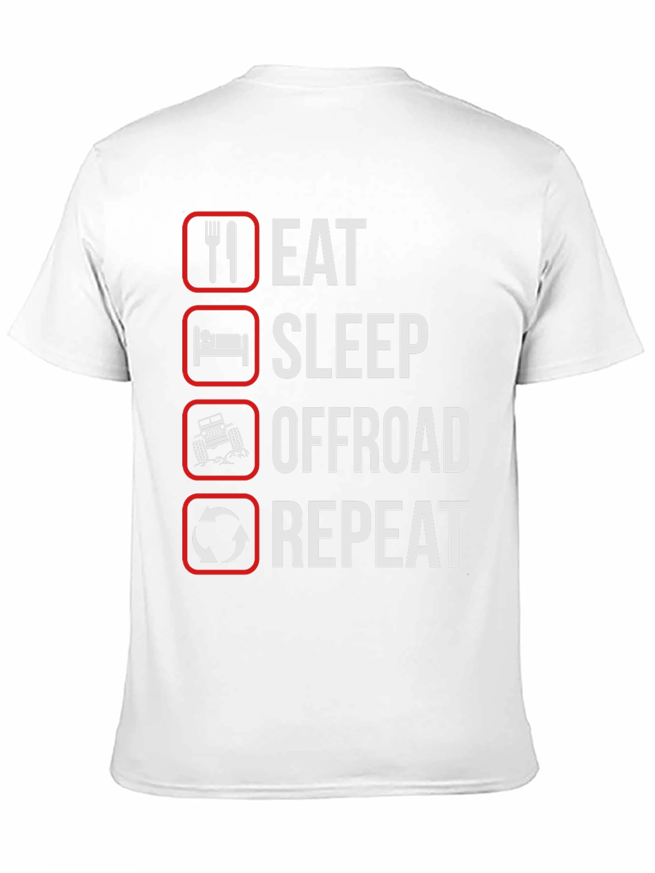 Eat Sleep Offroad Repeat Black Graphic T-Shirt