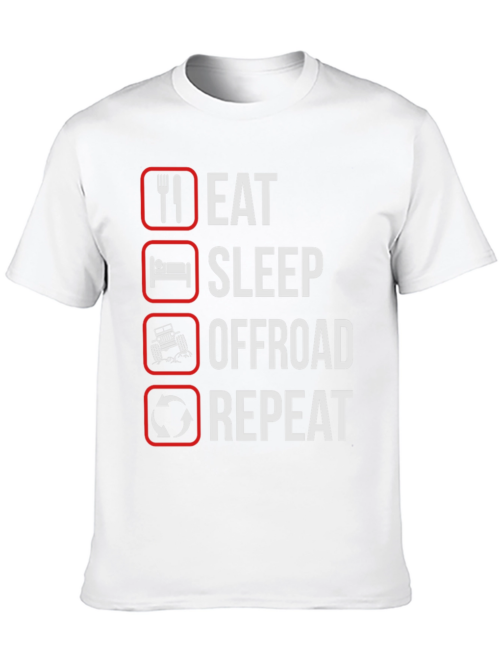 Eat Sleep Offroad Repeat Black Graphic T-Shirt
