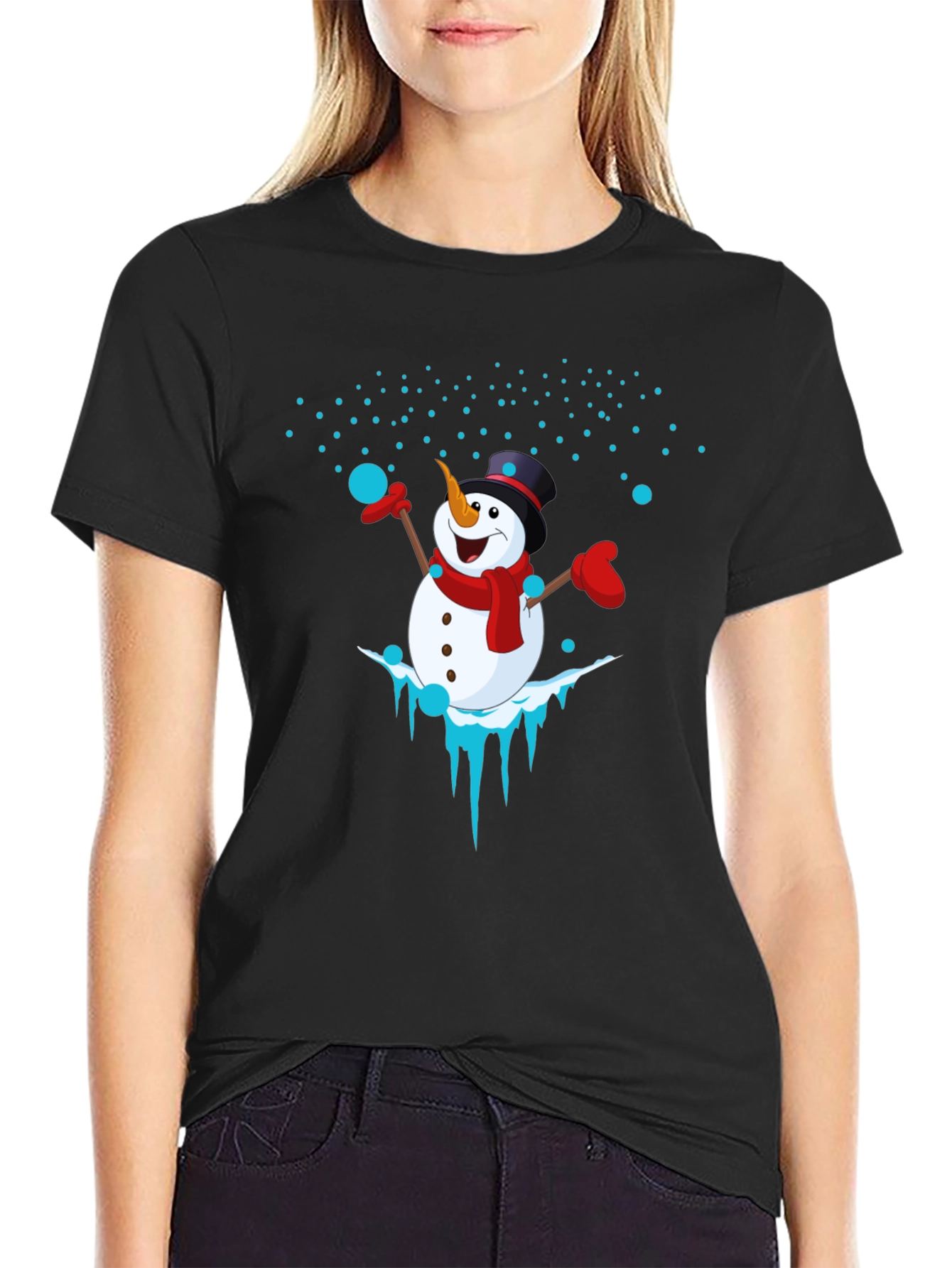 Snowman Graphic Tee - Holiday Cheer