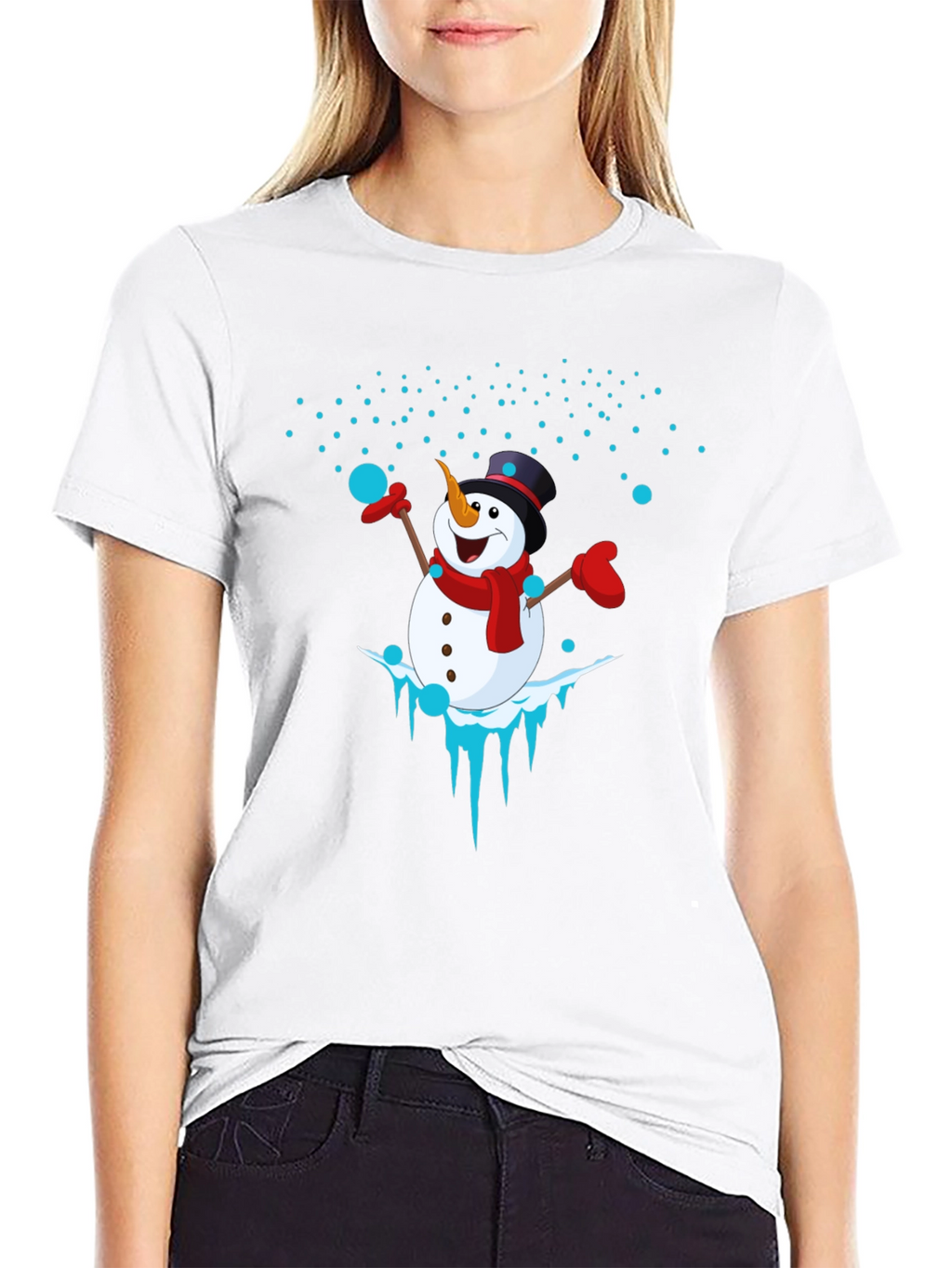 Snowman Graphic Tee - Holiday Cheer
