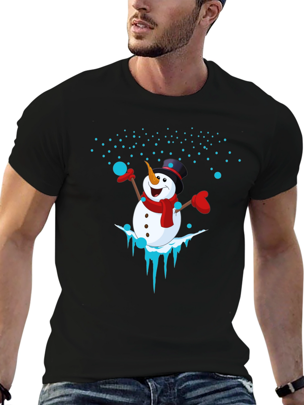 Snowman Graphic Tee - Holiday Cheer