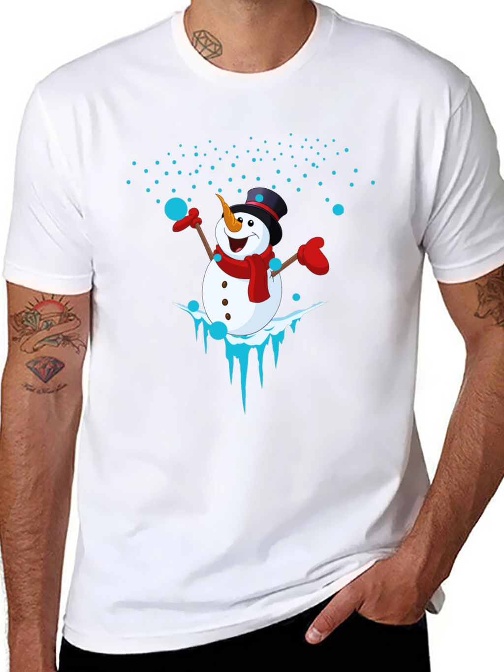 Snowman Graphic Tee - Holiday Cheer
