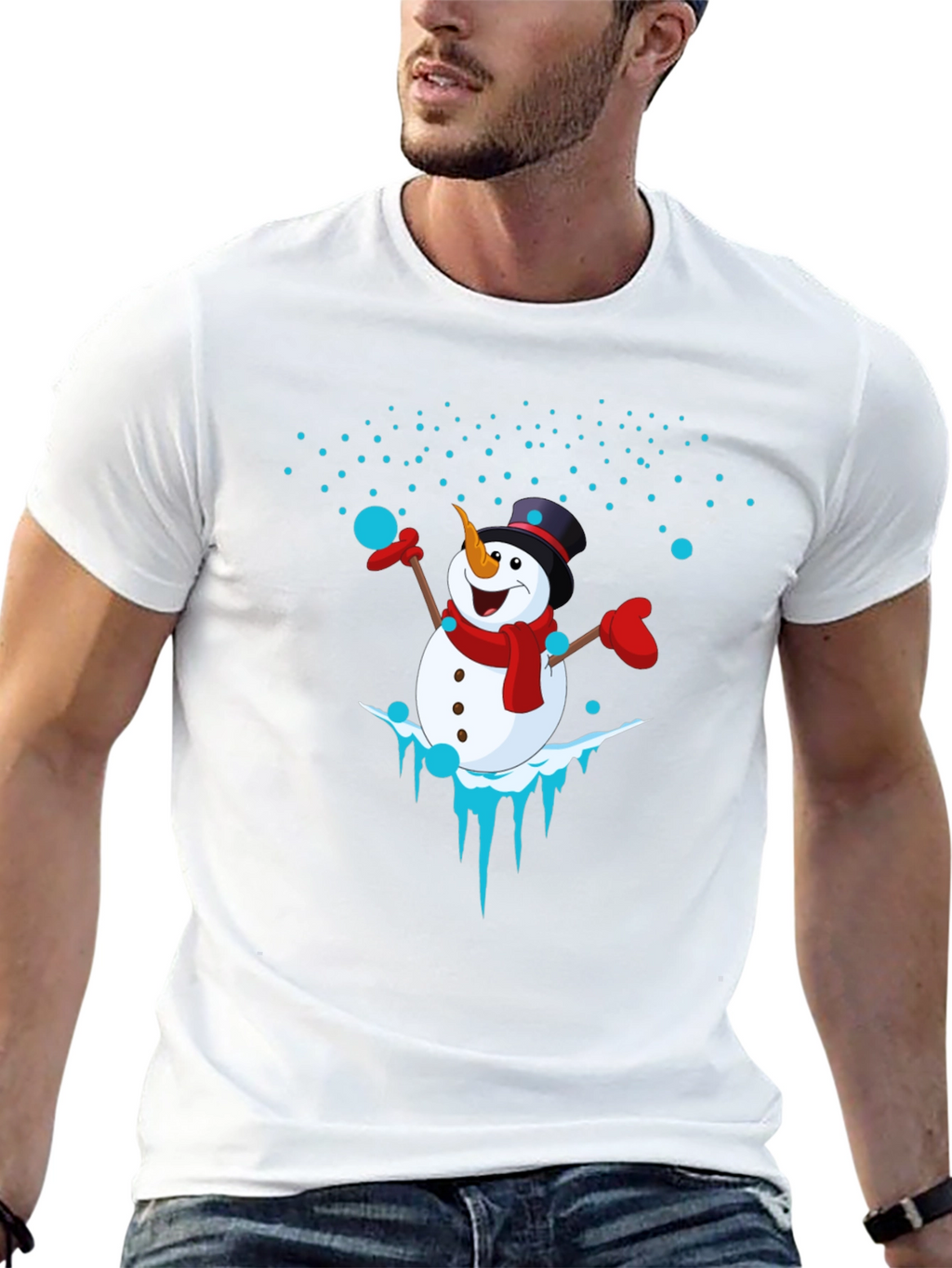 Snowman Graphic Tee - Holiday Cheer