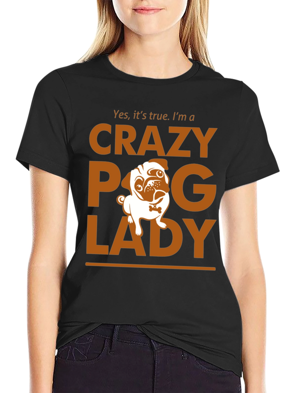 Crazy Pug Lady T-Shirt
