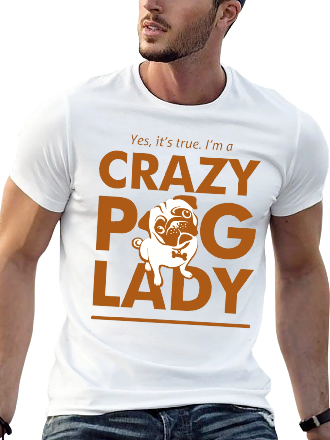 Crazy Pug Lady T-Shirt