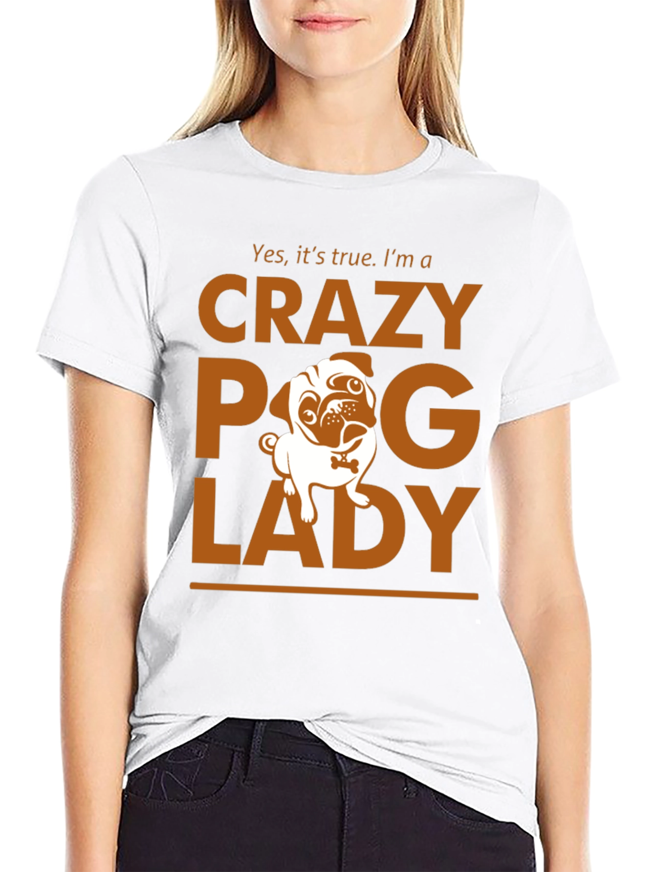 Crazy Pug Lady T-Shirt
