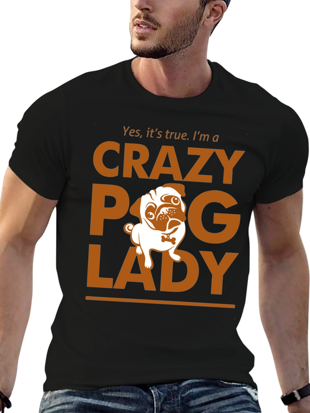 Crazy Pug Lady T-Shirt