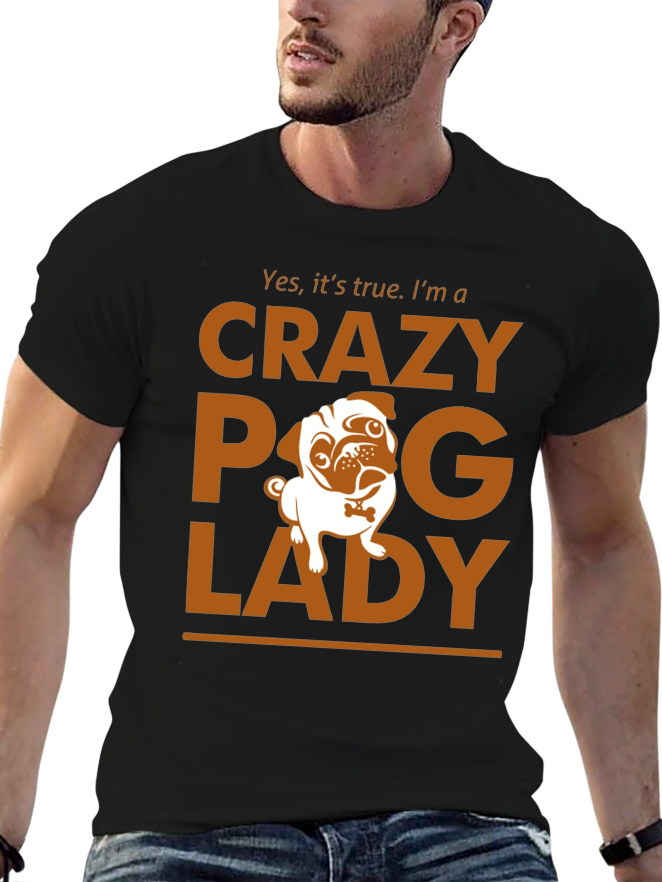 Crazy Pug Lady T-Shirt