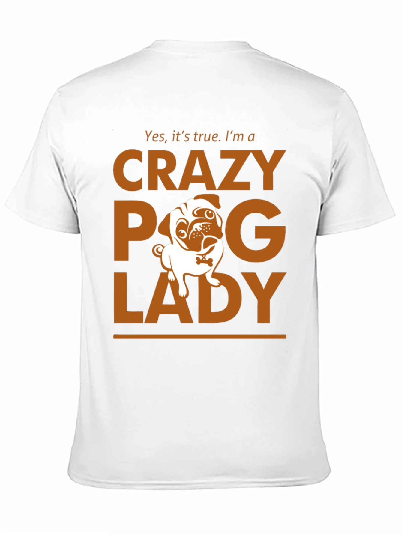 Crazy Pug Lady T-Shirt