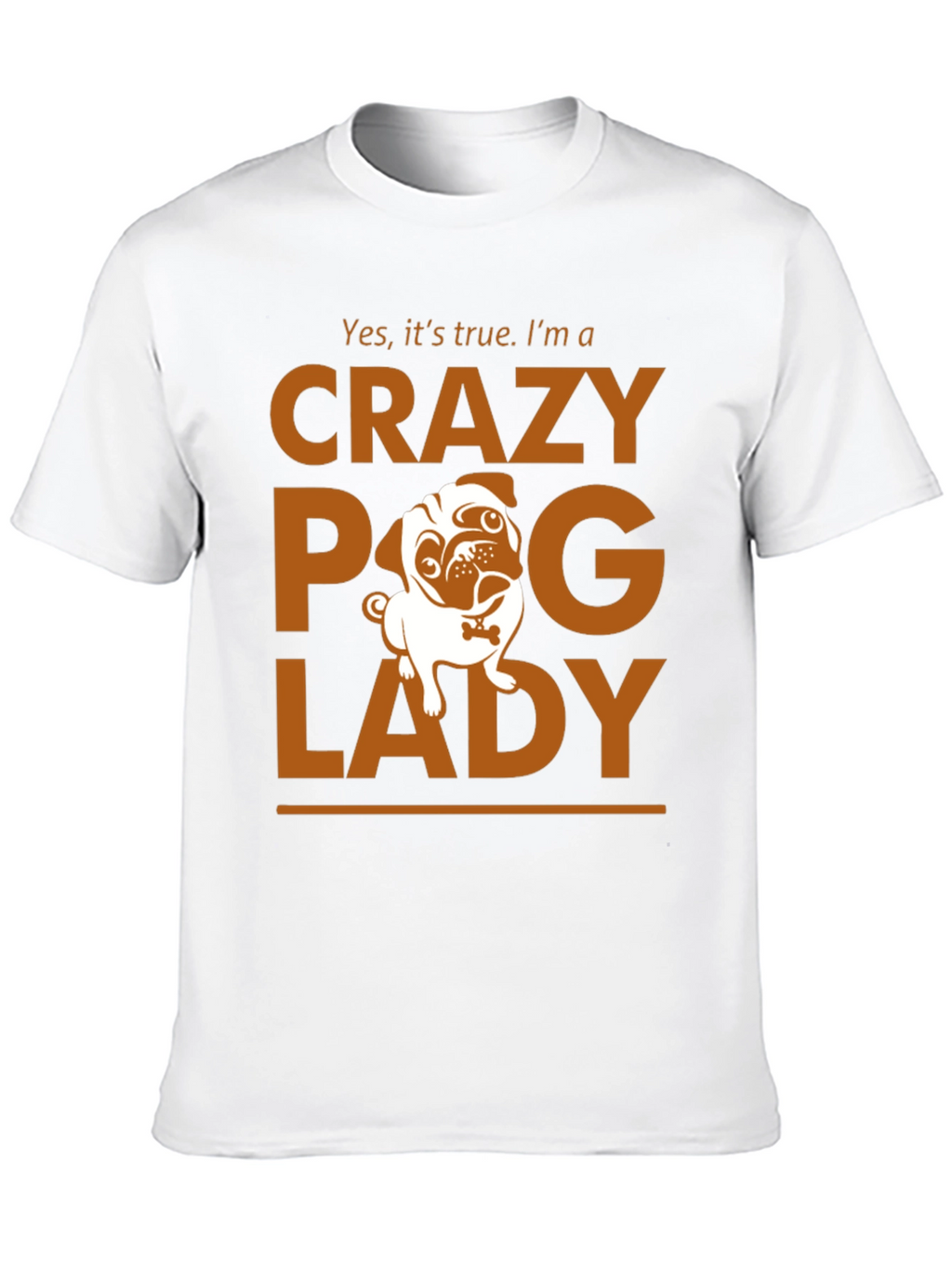 Crazy Pug Lady T-Shirt