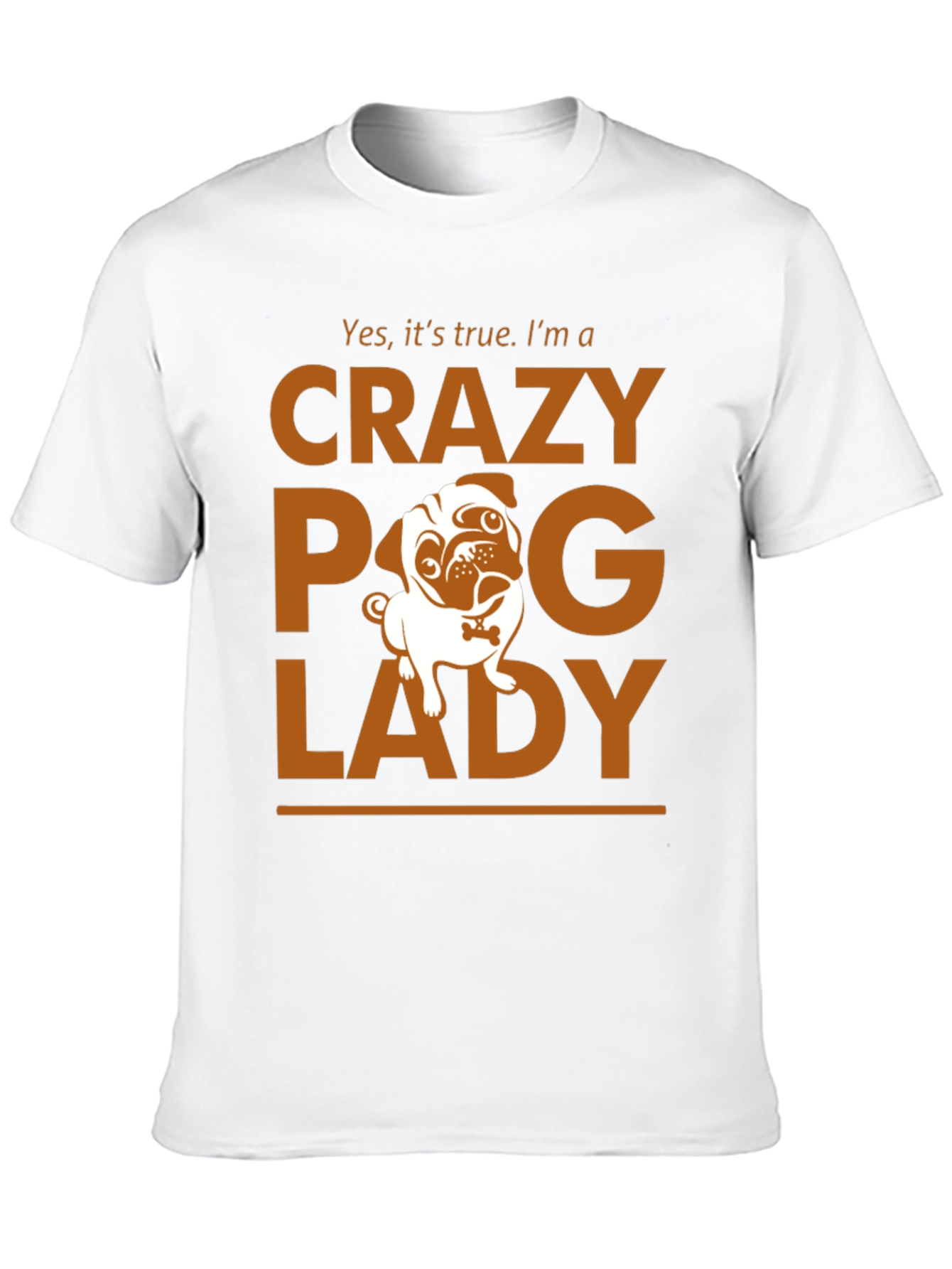 Crazy Pug Lady T-Shirt