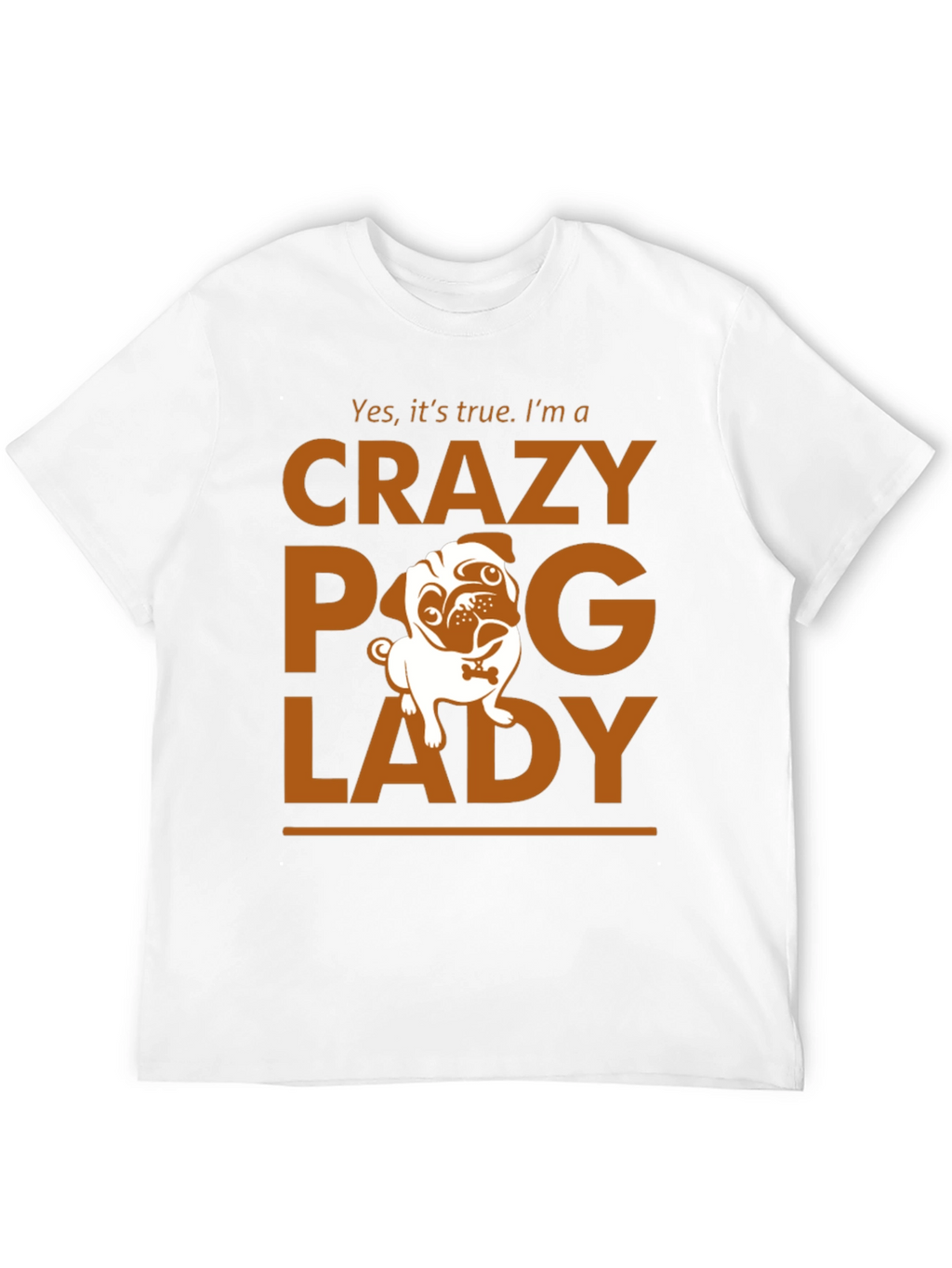Crazy Pug Lady T-Shirt
