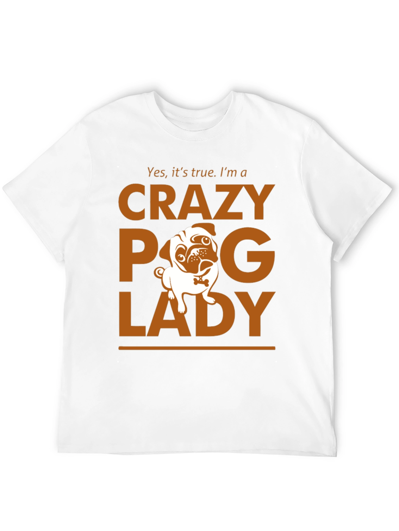 Crazy Pug Lady T-Shirt