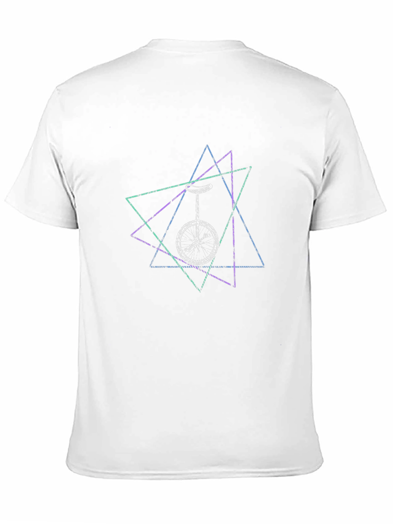 Unicycle Geometric Design T-Shirt
