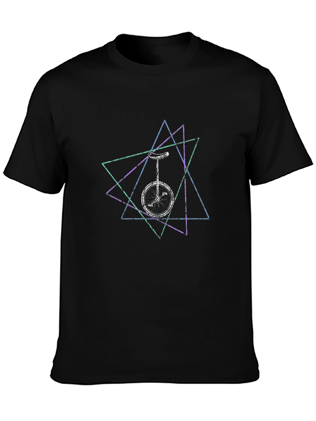 Unicycle Geometric Design T-Shirt