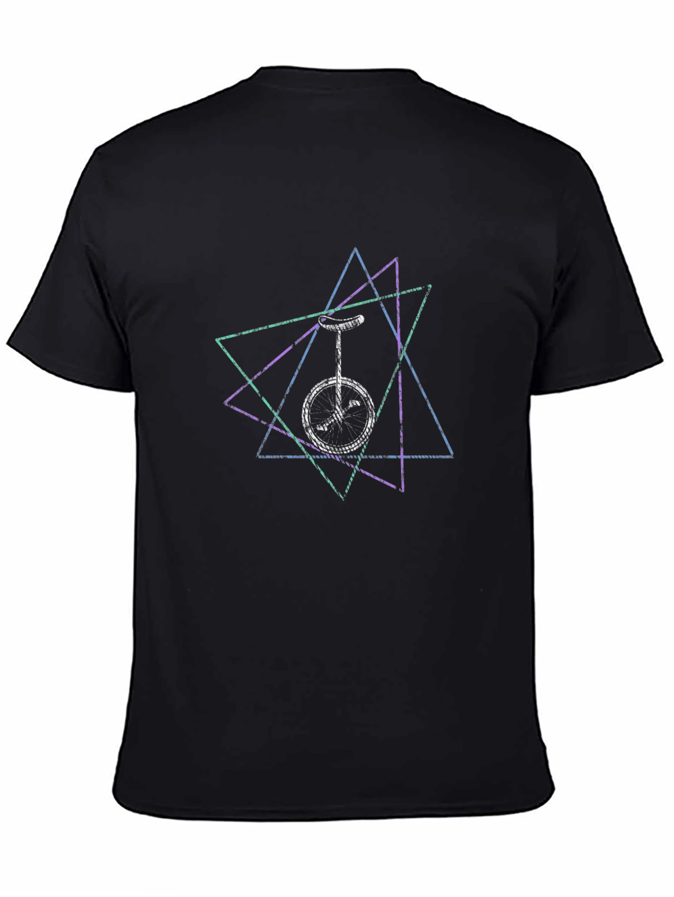 Unicycle Geometric Design T-Shirt