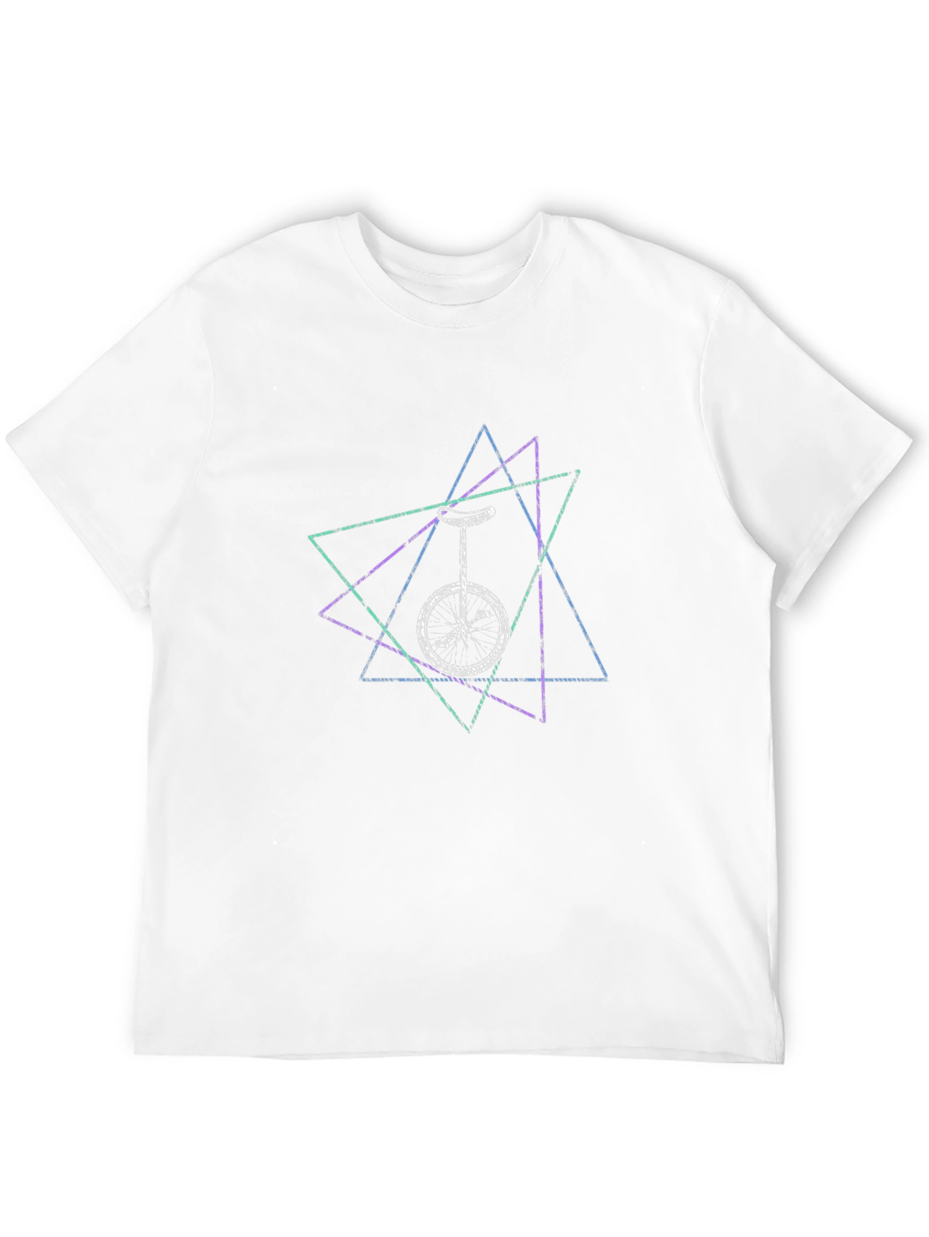 Unicycle Geometric Design T-Shirt
