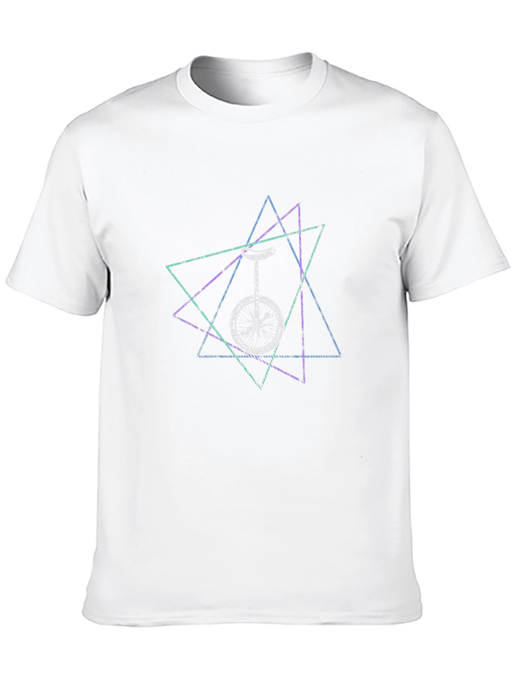 Unicycle Geometric Design T-Shirt
