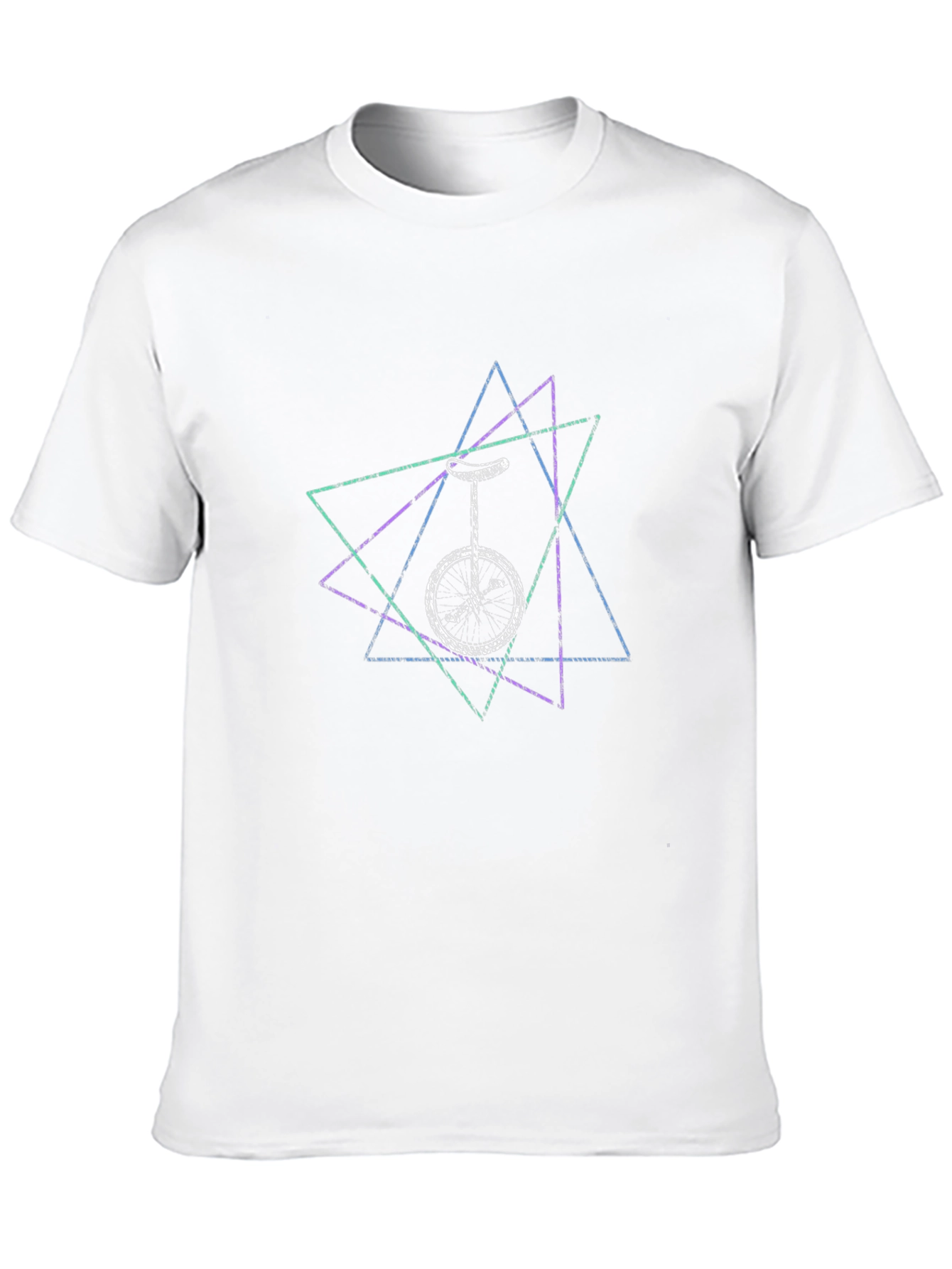 Unicycle Geometric Design T-Shirt