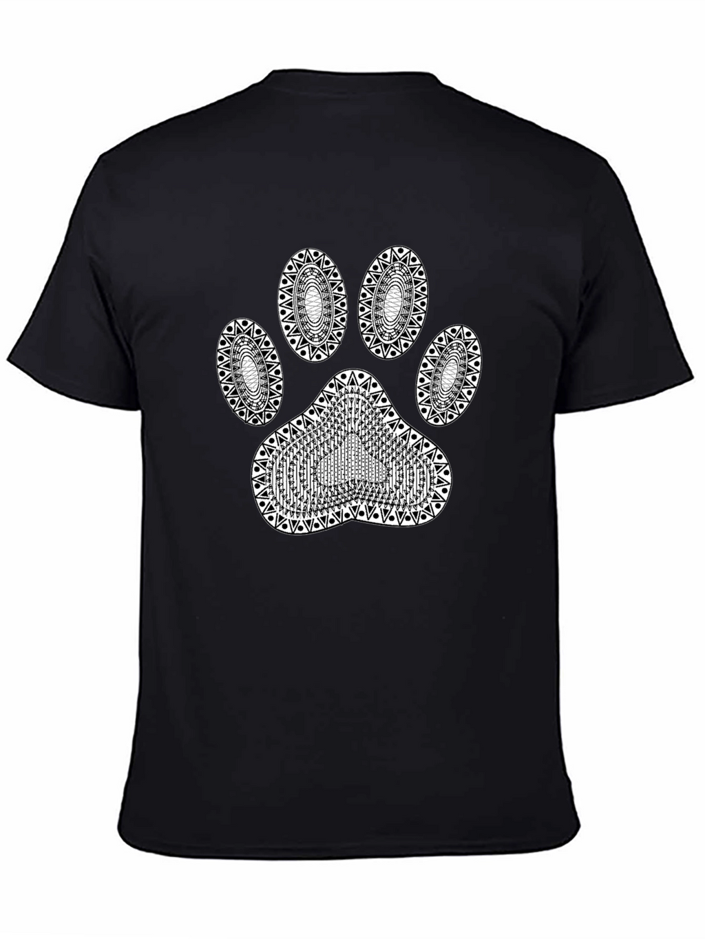 Paw Print Graphic T-Shirt - Stylish Black Tee