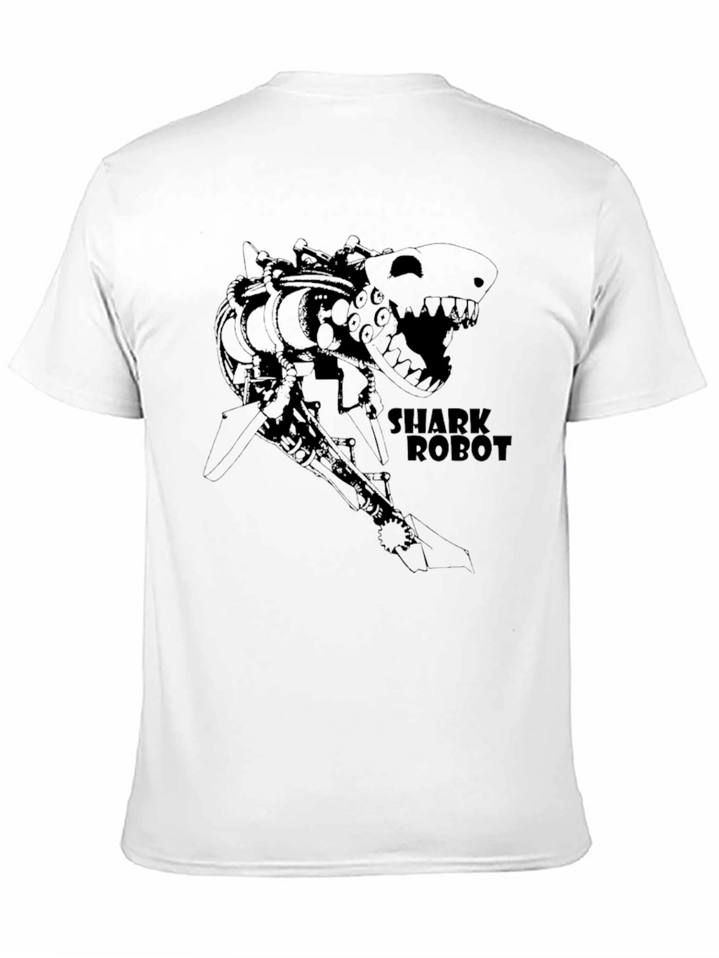 Shark Robot T-Shirt - Black Graphic Tee