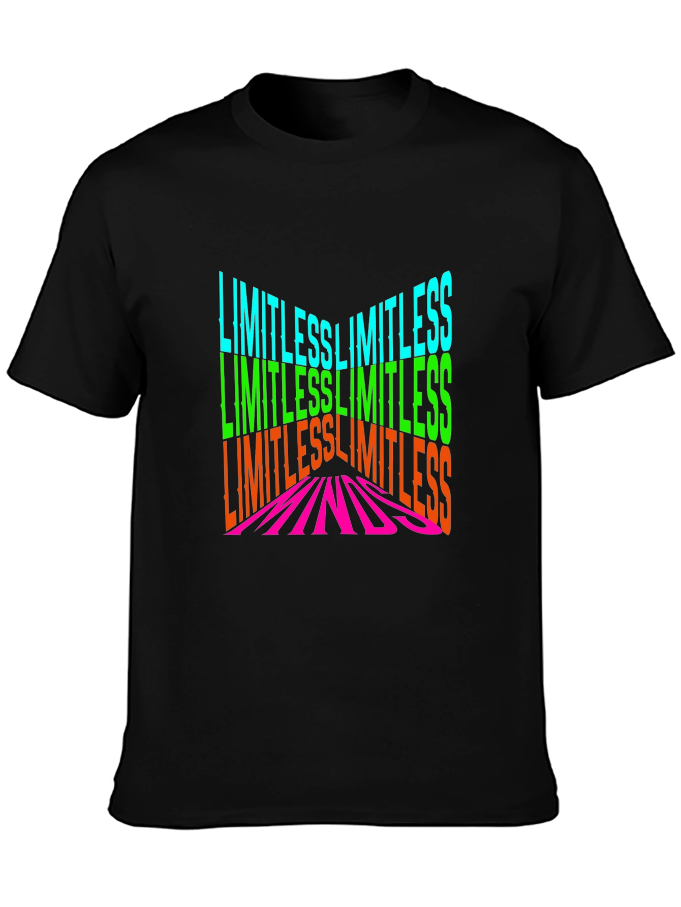 Limitless Minds Graphic Print Black T-Shirt