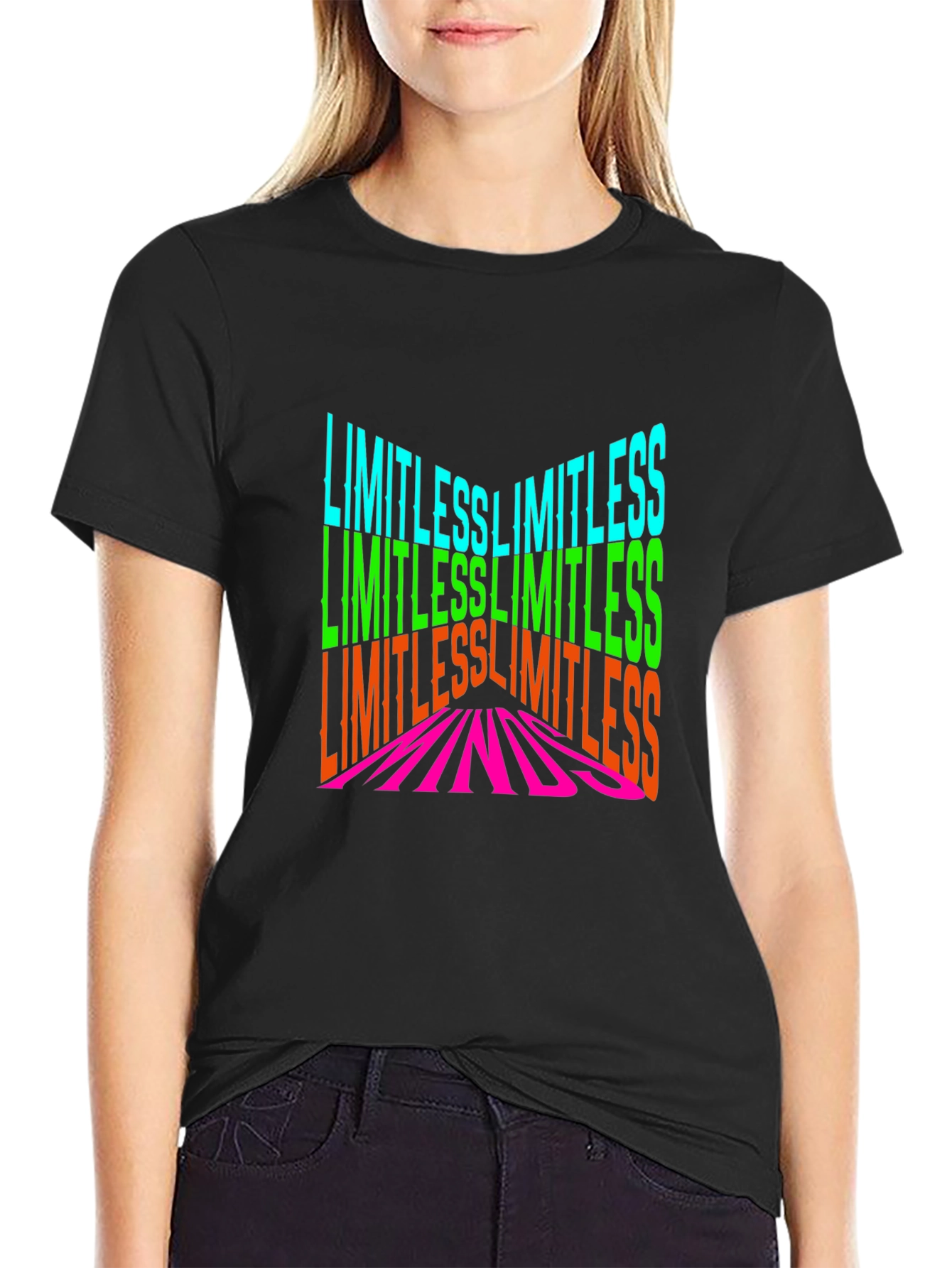 Limitless Minds Graphic Print Black T-Shirt