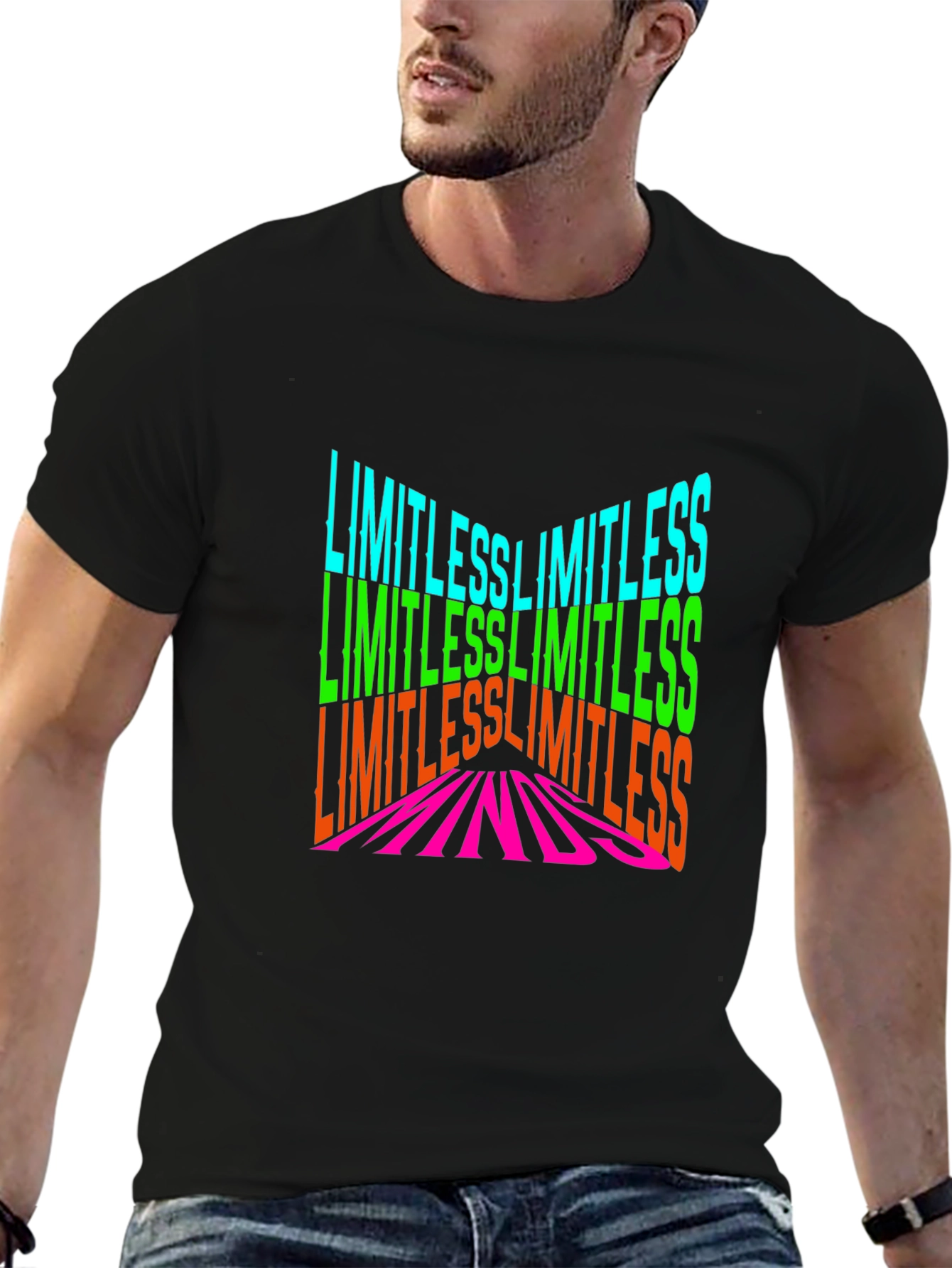 Limitless Minds Graphic Print Black T-Shirt
