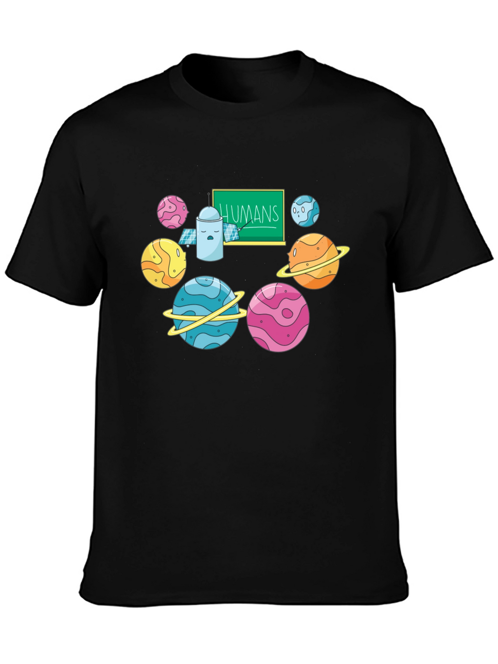 Human T-Shirt with Planets
