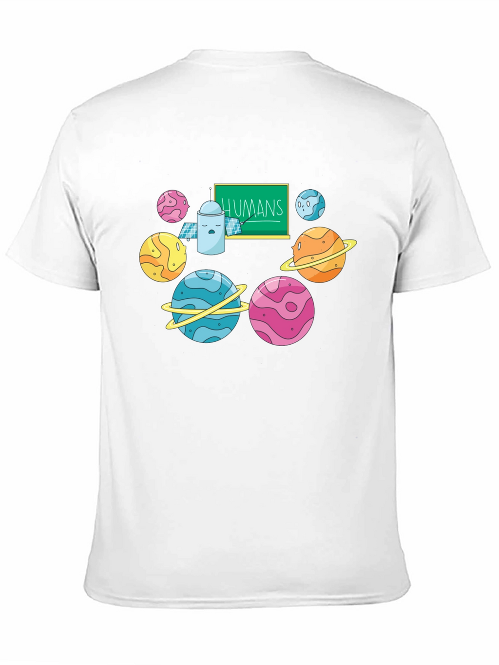 Human T-Shirt with Planets