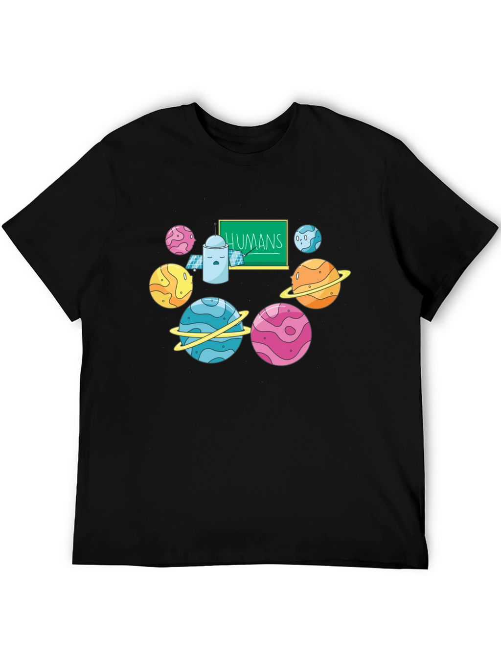 Human T-Shirt with Planets