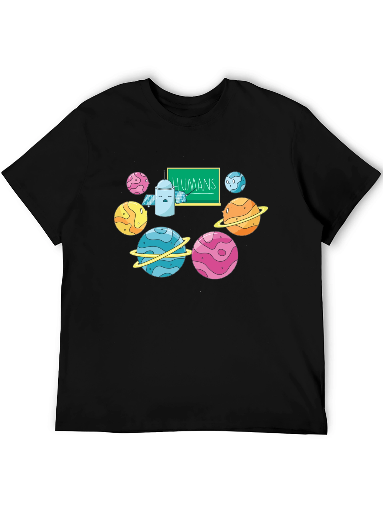 Human T-Shirt with Planets