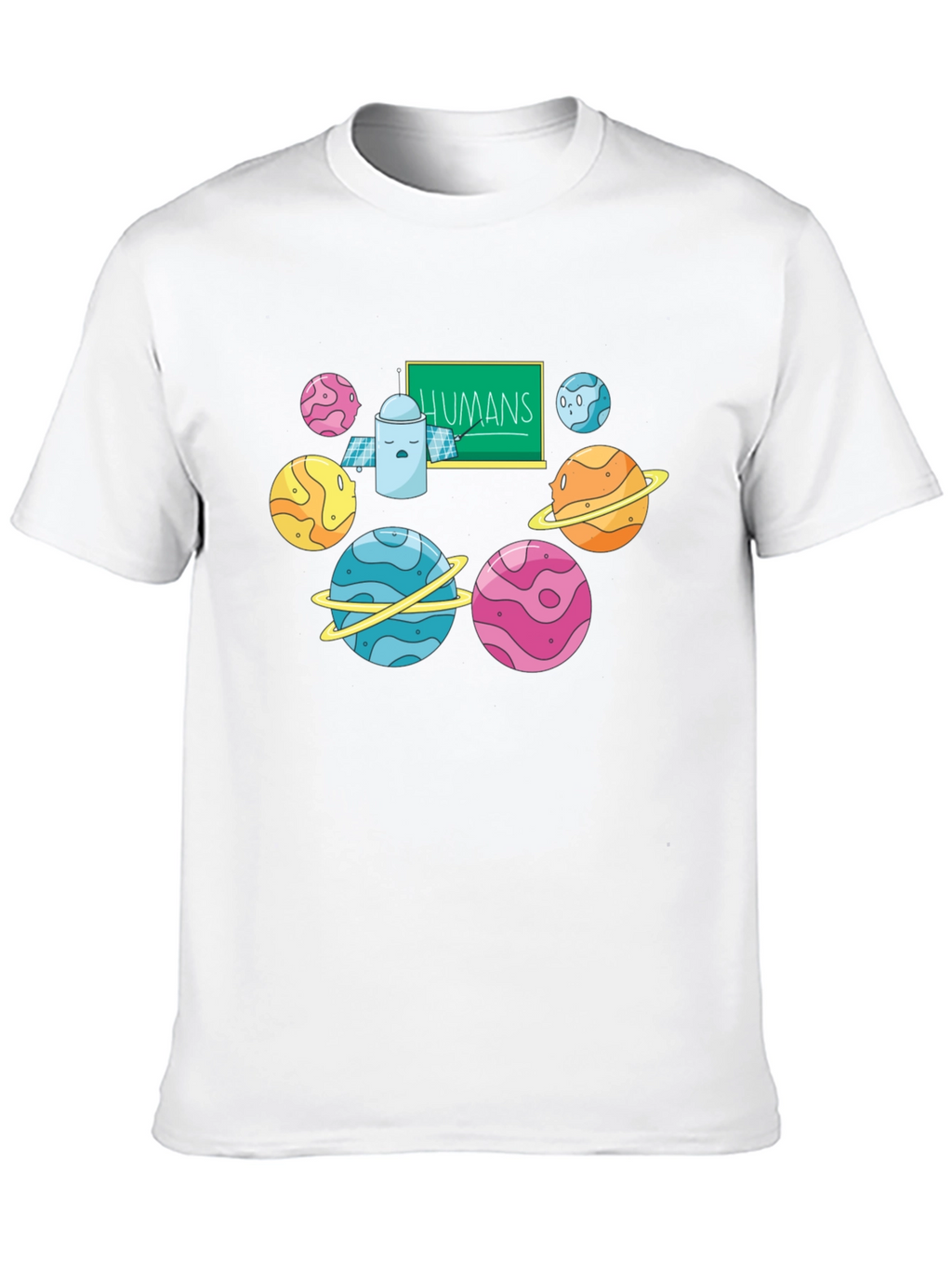 Human T-Shirt with Planets