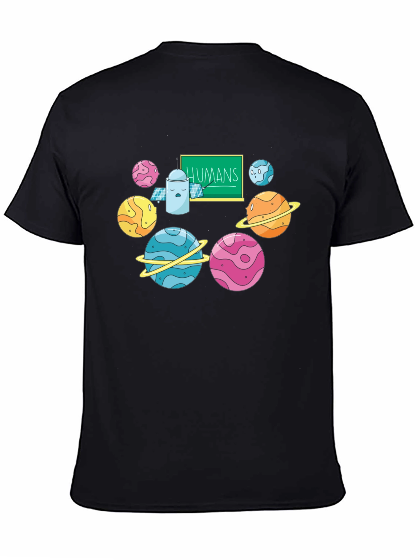 Human T-Shirt with Planets