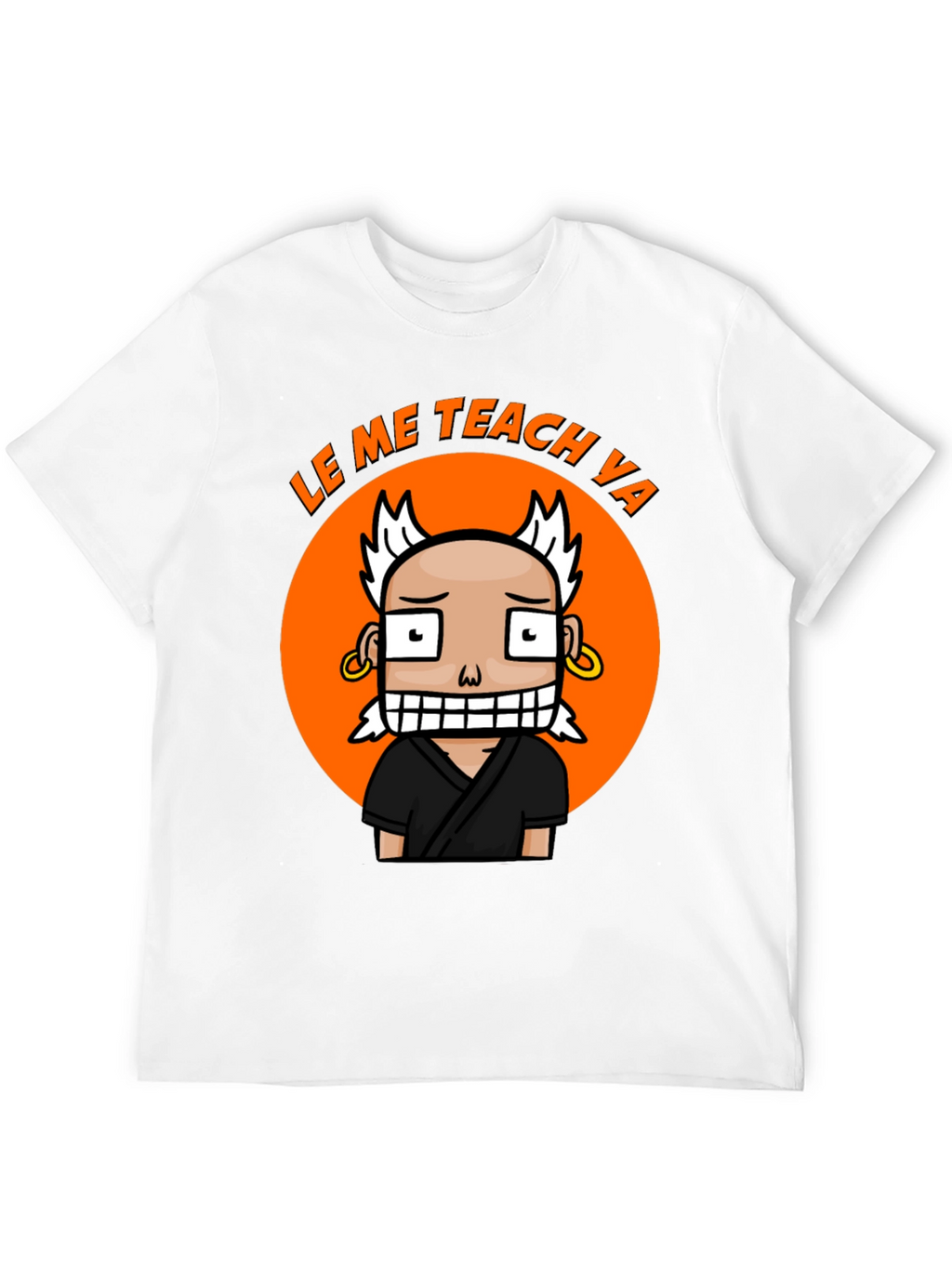 Funny Cartoon Teach Ya Black T-Shirt