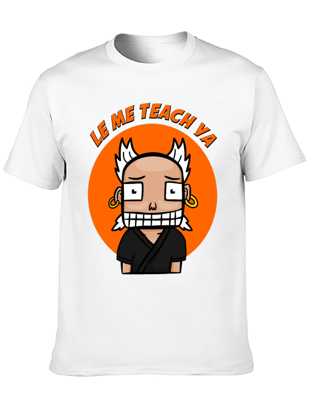 Funny Cartoon Teach Ya Black T-Shirt